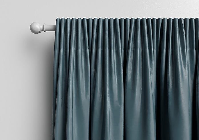 Akoya Faux Silk, Lustre Ink Blue - Made to Measure Curtain - Image 10